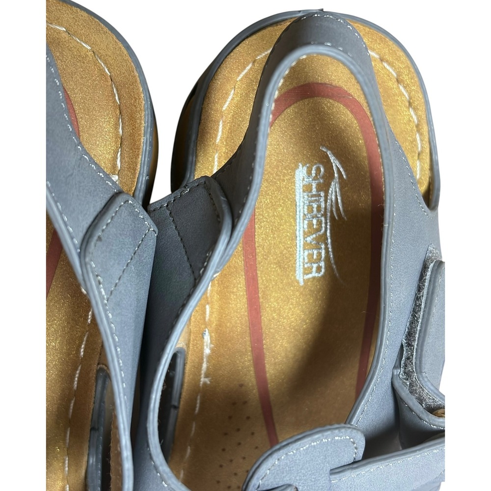 Shibever Blue Comfort Sandals Womens 39 Orthopedic Closed Toe Wedge Fisherman - Picture 4 of 5